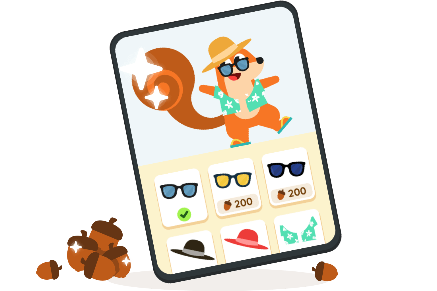 Mobile app screen showing a clothes store